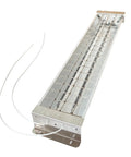 2000W Short Wave Infrared Carbon Fiber Heating Lamp 22 Inch Dual Tube Paint Curing Heater showing heavy duty steel mesh guard.