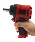 High Octane Pneumatic Hammer Kit And 1/2 Inch Impact Wrench Set Featuring 750 Nm Torque, handheld view, ergonomic grip.