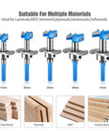 Five Piece Carbide Tipped Forstner Drill Bit Set With Hex Shank And Adjustable Sizing For Sweet Woodworking with sizes from 15mm to 35mm.
