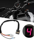 Motorcycle Gear Position Indicator With LED Display And Clutch Lever Sensor 5 Speed Digital Gear Indicator and wiring harness