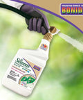 All Seasons Horticultural And Dormant Spray Oil Ready To Spray 32 Oz bottle being used in garden