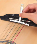 Using Guitar Luthier Tool Set With 13 Stainless Steel Bridge Saddle Nut Files, 9 Understring Radius Gauges, And 9 Sheets Sandpaper for setup
