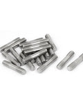 M6x30mm 304 stainless steel double-ended threaded studs, 20pcs