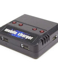 Four Pack 3.7V 650mAh LiPo Batteries With a 4 in 1 Battery Charger for Syma X5 X5C X5C1 RC Drones, black charger unit