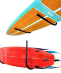 Heavy-Duty Paddle Board Kayak Surfboard Storage Rack For Wall Or Ceiling Mount Space Saving Indoor Board Organizer Garage Ceiling Rack For Boards And Paddles Keeps Gear Off The Floor X-Large, showing surfboards mounted vertically on the rack.