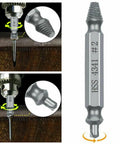 Easy Out 6 Pcs Damaged Screw Extractor Set Made From Premium High Grade Steel Reverse Drill Bits To Fix Broken Stripped Screws And Studs With Storage Case Perfect Tool Kit For Homeowners And Mechanics Looking For Quick Fixes. 4341 steel #2 extractor bit