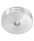 Heavy Duty Aluminum Double Groove V Belt Pulley, 17mm Bore, 80mm Outer Diameter, 7mm Groove, side view