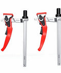 Heavy Duty Bench Dog Clamp Five Eighth Inch Hold Down Ratchet Clamp With Jaws For Woodworking MFT Table Routing And Sanding 2 Pack