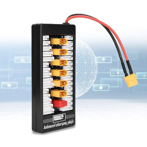 Fast Lane Parallel Charging Board For RC Drones And Racing Models, Balances 2S-6S LiPo Batteries At Once With XT60 Connector