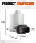 Automatic transmission clutch actuator for Ford Focus/Fiesta; silver metal housing, 4-pin connector (side view)