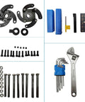 BEILOCKERY 110V hole drilling machine kit with steel clamps, hex key set, and mounting hardware
