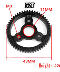 32P Spur Gear 52T 0.8M Main Gear with measurements for 1/10 Scale RC Cars Hardened Steel