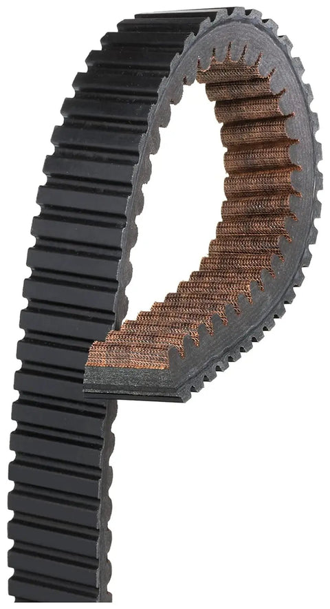 G Force C12 CVT Belt For Continuously Variable Transmissions With Carbon Cord High Modulus Tech, showing trapezoidal top cog