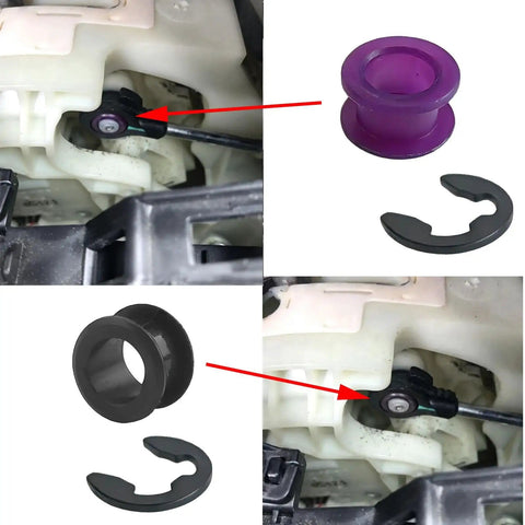 Shift Cable Bushing Repair Kit With Retaining Clips For Toyota Saturn Jeep Chevrolet Pontiac Replaces 33835 08010 installation