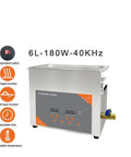 Digital Ultrasonic Cleaner Bath 6L Heated Timer For Vinyl Records Carburetor Injectors Brass Auto Parts Engine Stainless Steel Tank