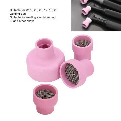 Pro Grade Ceramic Welding Cup Kit 12 14 16 24 Sizes With 2.4mm Center Hole Inner Dia For WP9 Welding Equipment 20 25 17 18 26