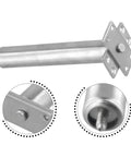 Concealed Tubular Door Closer Auto Soft Close For Fire Rated Doors Up To 50kg Silver Non Handed With Screws Hidden Mount