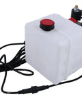 3 Quart Double Acting Hydraulic Pump 12V DC4442 For Dump Trailers And Tipper Systems Hydraulic Jacks Lift Tables Dump Bodies Leveling Equipment And Power Units, white reservoir