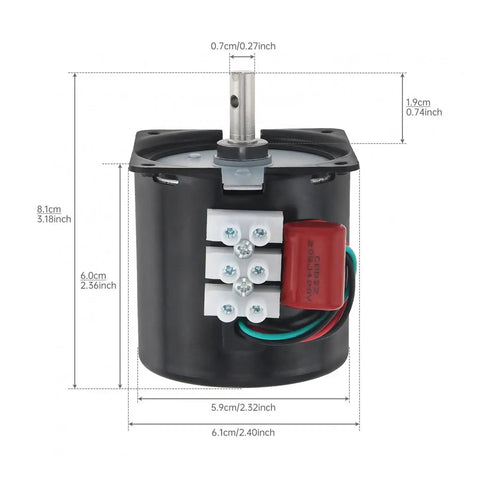Beefy Heavy Duty Synchronous Gear Motor With CW CCW High Torque Permanent Magnet Micro Electric Motor 220V AC 60 RPM Integrated Gearbox