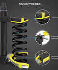 Heavy Duty MacPherson Strut Spring Compressor Tool Kit With Impact Wrench Compatibility showing safety design details