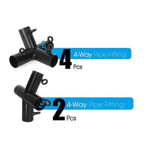 Heavy Duty 2 Inch Inner Diameter Gazebo Corner Bracket Fitting Kit With Welded Joints For Patio Canopy Carport Frame Connector Coupler 4 Legs Shelter Outdoor