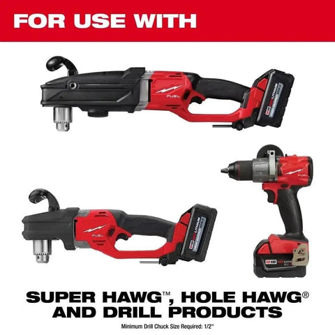Heavy Duty 7 Pc Carbide Teeth Hole Saw Kit With Arbor And File For Cutting Wood Nails Shingles Cement Board And Plaster Fast Aggressive Cuts 3 Tooth Design That Lasts 50x Longer Than Standard Models; used with Super Hawg drill