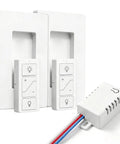 Smart Dimmer Kit With Two Remotes And One Receiver, Alexa Compatible Wireless Wall Switch For Dimmable LED CFL Incandescent And Halogen Bulbs, Ceiling Pendant Lamps, ETL Listed