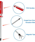 Top Tier Magnetic Spanner Screwdriver Set In Bold Red Featuring Five Sizes Forged From Tough Chrome Vanadium Steel Delivering Zero Drama Precision Repairs On Mini Tech Gadgets Daily with PVC handles and magnetic tips