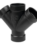 4 Inch ABS DWV 45 Degree Double Wye Hub For Drain Waste And Vent Systems In Home And Commercial Setups Black Durable