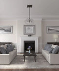 Decorative Ceiling Medallion 18 Inch Bronze, Modeled After Original Historical Patterns And Designs in elegant living room setting