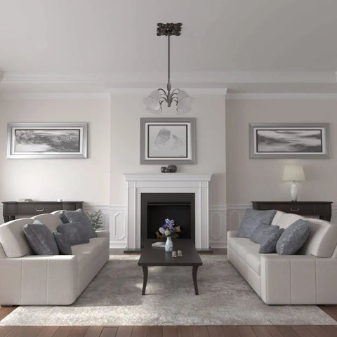 Decorative Ceiling Medallion 18 Inch Bronze, Modeled After Original Historical Patterns And Designs in elegant living room setting