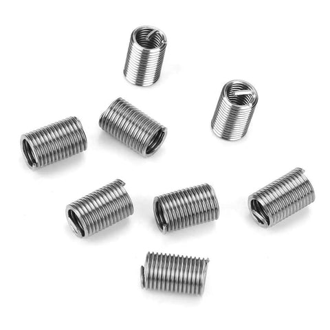 Cool M6 Threaded Insert Kit With 100pcs Stainless Steel Repair Parts For Stripped Screw Holes In Five Sizes Including Deep Threading Specs And A Tidy Divided Storage Box, stainless steel inserts
