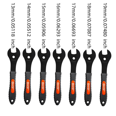 Ultra Slim Bike Cone Wrench Set For Tight Hub Gaps Cone Spanner Tool Kit 7 Piece Bicycle Wheel Hub Repair Wrenches