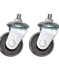 Beefy Industrial Steel Caster Wheels for Auto Shop Equipment, Heavy Duty Swivel Casters 16mm, shown in pair