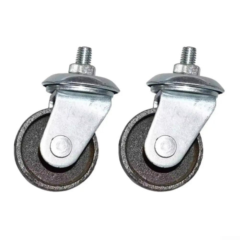 Beefy Industrial Steel Caster Wheels for Auto Shop Equipment, Heavy Duty Swivel Casters 16mm, shown in pair