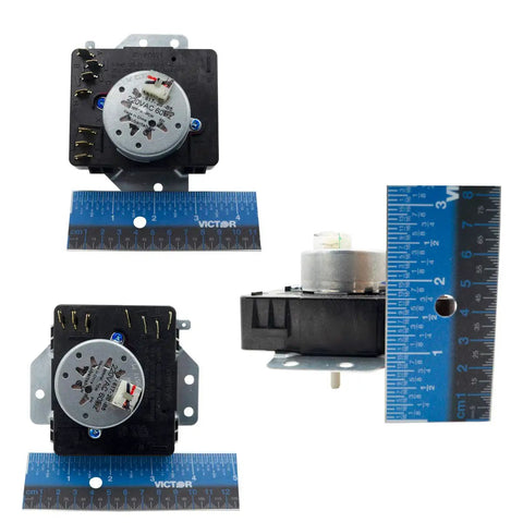 Clothes Dryer Timer Replacement 220V 60Hz 3W Model Specific Not Universal Black CW One Thirty Sixth RPM shown with ruler for scale.