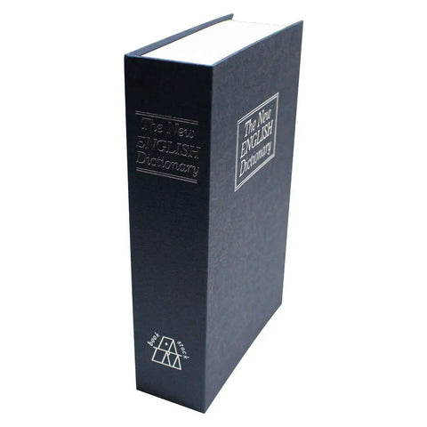 Discreet Diversion Safe Book Box With Key In Blue Dictionary Lookalike Hidden Storage For Money Jewelry Valuables Portable