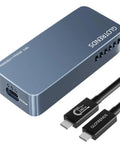 Next Level 80Gbps M.2 NVMe SSD Enclosure Packed With Intel JHL9480 B2 Chipset with USB-C cable for fast data transfer.