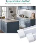 Bright 5000K LED Ceiling Light Fixture IP66 Waterproof 4ft Plug In Tube Light in modern kitchen setting