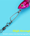 Heavy Duty Fishing Swivels With Snap For Bass Tackle, High Strength Stainless Steel Quick Change Line Leader System, Smooth Rotation