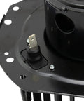 Direct Drop In HVAC Heater Air Conditioning Blower Motor Assembly With Fan Cage, black base with electrical connector.