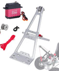 5 In 1 Wrecker Kit For 1 To 10 Scale RC Crawlers With Aluminum CNC Build Dual Winch And Servo Brackets shown with components