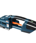 Heavy Hitter Portable Electric Baler For Tough Shipping Tasks No Sweat Pet Plastic Steel Strap Tool with ergonomic handle.