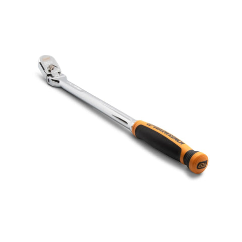Three Eighths Inch Drive 120XP Flex Head Teardrop Ratchet With Dual Material Handle in side view, Model 81210XP
