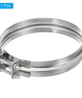 Duct Clamp 6 Inch V Shape 304 Stainless Steel Pipe Clamp For Ventilation Ducting Dust Collection And Chimney Pipe 150mm Inner Diameter Built To Last Heavy Duty HVAC Clamp