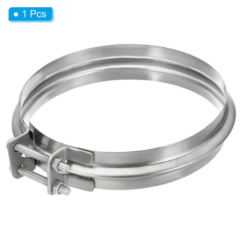 Duct Clamp 6 Inch V Shape 304 Stainless Steel Pipe Clamp For Ventilation Ducting Dust Collection And Chimney Pipe 150mm Inner Diameter Built To Last Heavy Duty HVAC Clamp