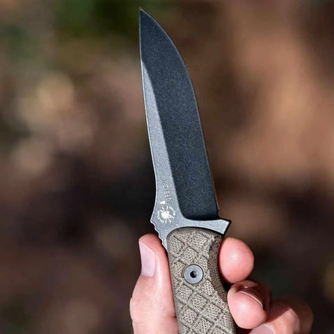 Alala Fixed Blade Knife For Everyday Carry Dope Modern EDC Gear Black Finish Unisex Knife With Hand Wash Only Durable Steel