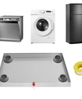 Heavy Duty Stainless Steel Washing Machine Pan For Washer And Dryer 28 Inch By 30 Inch Drip Tray with anti vibration feet