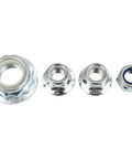 Four metal nuts from Front Left And Right Steering Knuckle And Wheel Hub Bearing Assembly Kit For Volkswagen Beetle 1999 To 2010