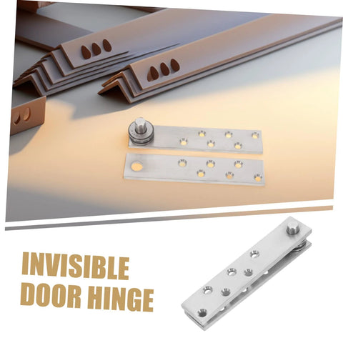 Hidden Door Pivot Hinge System For Secret Bookcase Doors, 360 Degree Stainless Steel Concealed Hinge, shown uninstalled